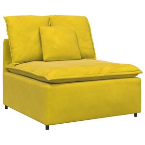 vidaXL Modulares Sofa Mittelmodul mit Kissen Gelb 100 cm