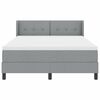 vidaXL Boxspringbett mit Matratze Hellgrau 200 x 160 cm Polyester