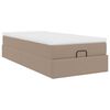 vidaXL Ottoman-Bett mit Matratze Cappuccino-Braun 90x200 cm Kunstleder