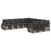 vidaXL Gartensofa-set 11 stk. 11-Sitzer Grau und Dunkelgrau