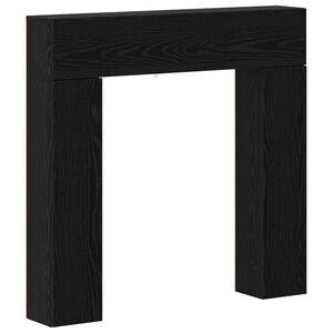 vidaXL Kaminumrandung Schwarz Eichen-Optik 102 x 18 x 100,5 cm