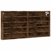 vidaXL Vitrinenschrank R&auml;uchereiche 100x8,5x50 cm Holzwerkstoff