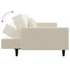 vidaXL Schlafsofa 2-Sitzer mit 2 Kissen & Hocker Creme Samt
