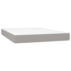 vidaXL Taschenfederkernmatratze Mittel Hellgrau 140x190x20 cm Stoff