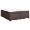 vidaXL Boxspringbett mit Matratze Dunkelbraun 180x200 cm Stoff