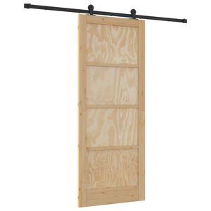 vidaXL Schiebet&uuml;r ORKDAL 86 x 211 cm Massives Kiefernholz Natur