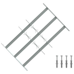 vidaXL Sicherheitsgitter f&uuml;r Fenster mit 3 Querstangen 3 pcs