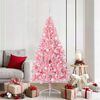 vidaXL K&uuml;nstlicher vorbeleuchteter Weihnachtsbaum Rosa 180 cm PVC