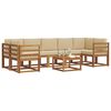 vidaXL Outdoor-Sofagarnitur mit Kissen 8 pcs Natur und Beige