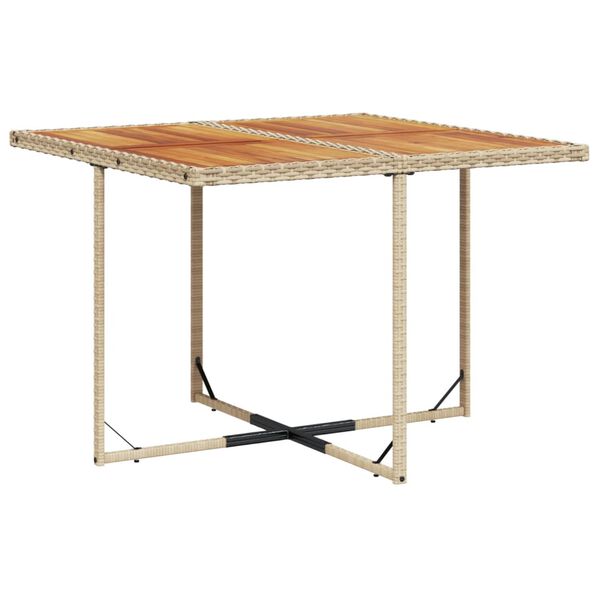 vidaXL 11-tlg. Garten-Essgruppe mit Kissen Beige Poly Rattan