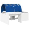 vidaXL Bett mit Tunnel 3 stk. Wei&szlig; und Blau Holzwerkstoff