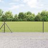 vidaXL Zaunpfosten Grau 100 x 0,4 m (36 mm Maschen) Stahl und PVC