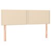 vidaXL Boxspringbett mit Matratze Creme 140x190 cm Stoff