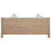 vidaXL 2-tlg. Sofagarnitur mit Auflagen Natur Rattan