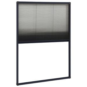 vidaXL Insektenschutz-Plissee f&uuml;r Fenster Aluminium Anthrazit 80x120cm