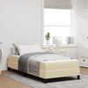 vidaXL Boxspringbett mit Matratze Creme 90 x 200 cm Stoff