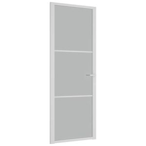 vidaXL Innent&uuml;r 76x201,5 cm Wei&szlig; Mattglas und Aluminium