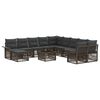 vidaXL Gartensofa-set 12 stk. Grau und Dunkelgrau Poly-Rattan
