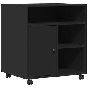 vidaXL Druckerständer mit Rollen Schwarz 60x50x67 cm