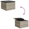 vidaXL Garten-Sofa-Set mit Kissen 5 pcs Hellgrau Poly Rattan