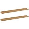 vidaXL Wandregal mit Regal 2 pcs Braun 80 x 9 x 3 cm Holzwerkstoff