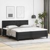 vidaXL Boxspringbett mit Matratze Schwarz 180 x 200 cm Kunstleder