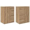 vidaXL Sideboards CORONA 2 stk. Artisan-Eiche 59 x 39 x 80 cm