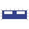 vidaXL Pavillon-Seitenwand mit Fenstern 6x2 m Blau