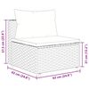 vidaXL 10-tlg. Garten-Sofagarnitur mit Kissen Schwarz Poly Rattan