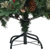 vidaXL Weihnachtsbaum mit Zapfen Grün 195 cm PVC & PE