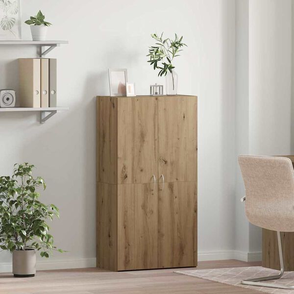 vidaXL B&uuml;roschrank mit Regal Altholz 60 x 32 x 115 cm Holzwerkstoff