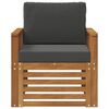 vidaXL Outdoor-Sofagarnitur Massives Akazienholz und Polyester Natur