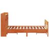 vidaXL Massivholzbett mit Regal ohne Matratze Wachsbraun 160x200 cm