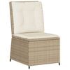 vidaXL 5-tlg. Garten-Lounge-Set mit Kissen Beige Poly Rattan