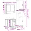 vidaXL 3-tlg. Badmöbel-Set Sonoma-Eiche Holzwerkstoff