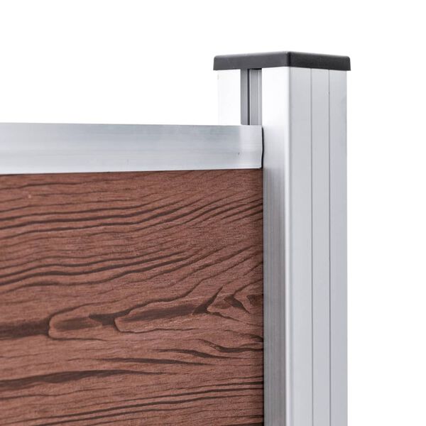 vidaXL Gartenzaun WPC 699x106 cm Braun