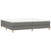 vidaXL Boxspringbett mit Matratze Dunkelgrau 200x200 cm Stoff