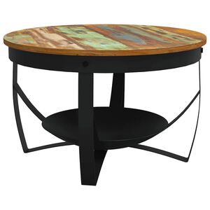 vidaXL Couchtisch &Oslash;68x43 cm Recyceltes Massivholz