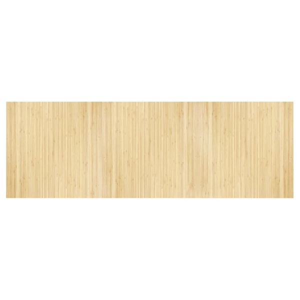 vidaXL Teppich Rechteckig Hell Natur 100x300 cm Bambus