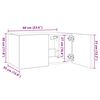 vidaXL TV-Wandschrank mit LED-Leuchten Betongrau 60x35x31 cm