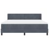 vidaXL Boxspringbett mit Matratze Dunkelgrau 200 x 180 cm Samt