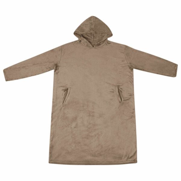 vidaXL Decken-Hoodie Kamel L Flanell