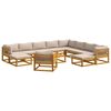 vidaXL Sofa-Set 12 stk. Natur Massivholz Akazie