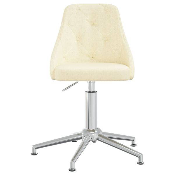 vidaXL Esszimmerstuhl Drehbar Creme Stoff