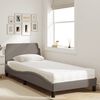 vidaXL Bett mit Matratze "Dover" Taupe 90x200 cm Stoff