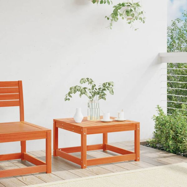 vidaXL Gartenhocker Wachsbraun Massivholz Kiefer