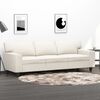 vidaXL 3-Sitzer-Sofa Creme 180 cm Kunstleder