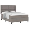 vidaXL Boxspringbett mit Matratze Taupe 140 x 200 cm Stoff