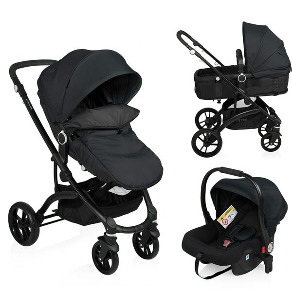 Little World 3-in-1 Kinderwagen City Walker Schwarz LWST003-BK