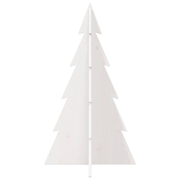 vidaXL Weihnachtsbaum zum Schmücken Weiß 80 cm Massivholz Kiefer